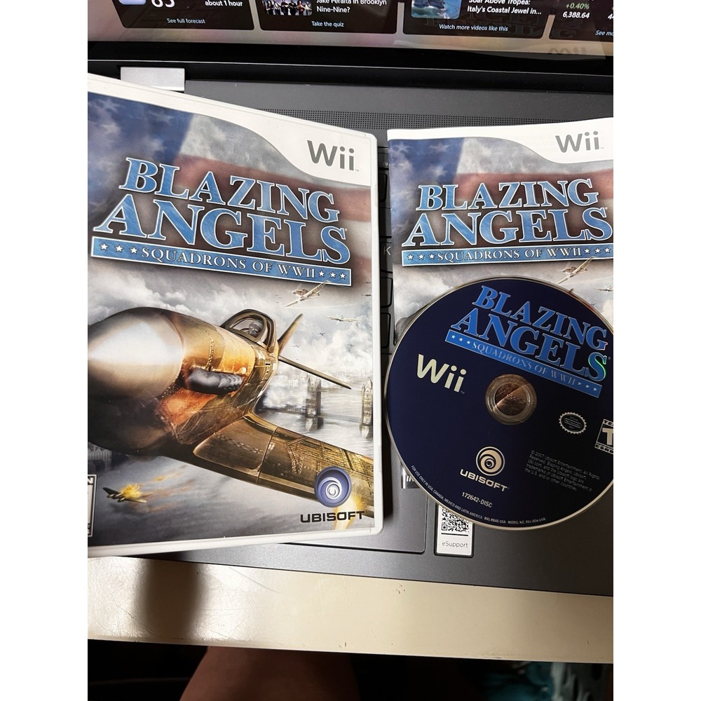 Blazing Angels Squadrons of WWII Nintendo Wii CIB Ubisoft Flight Combat Game